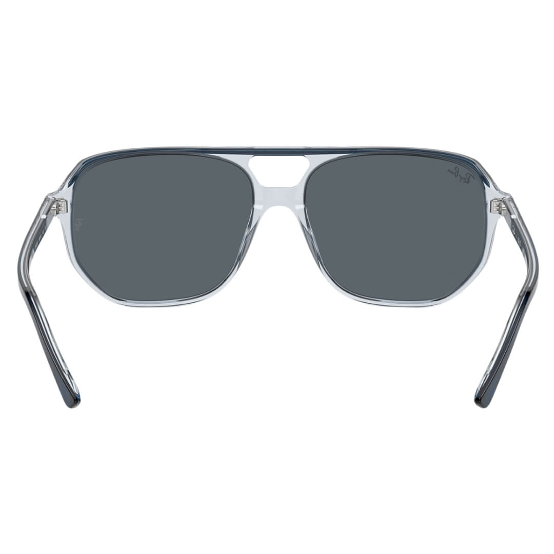Ray-Ban Bill One RB2205 1397R5 Sunglasses - Blue on Transparent Blue Frame, Azure Lens Back View