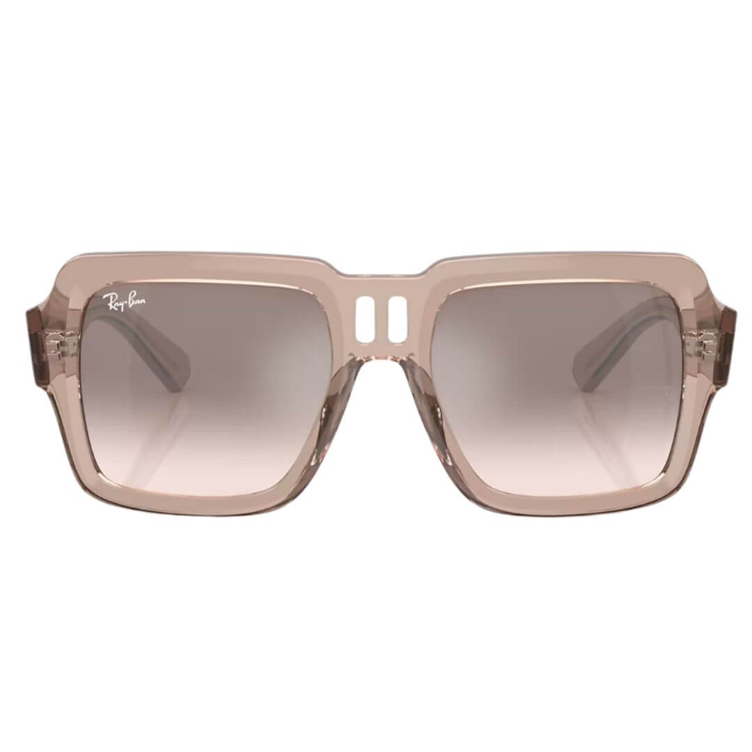Ray-Ban Magellan RB4408 67278Z - Transparent Light Brown Frame, Silver/Brown Lens Front View