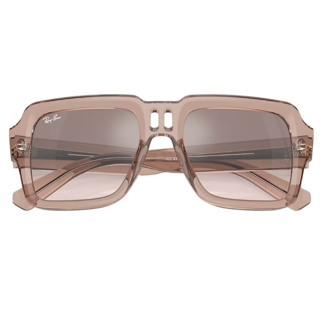 Ray-Ban Magellan RB4408 67278Z - Transparent Light Brown Frame, Silver/Brown Lens Folded View