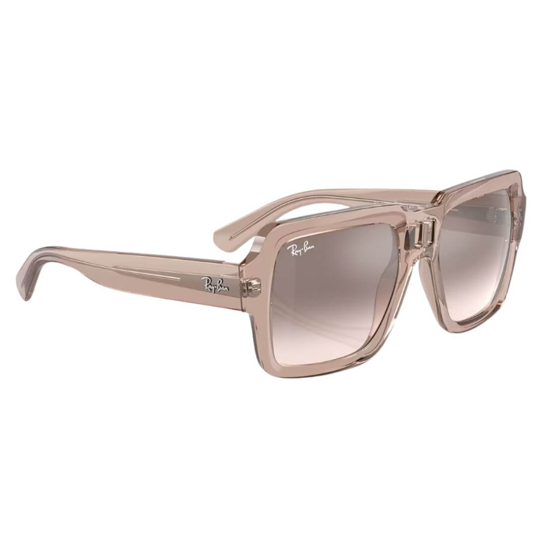 Ray-Ban Magellan RB4408 67278Z - Transparent Light Brown Frame, Silver/Brown Lens Front Side Right View