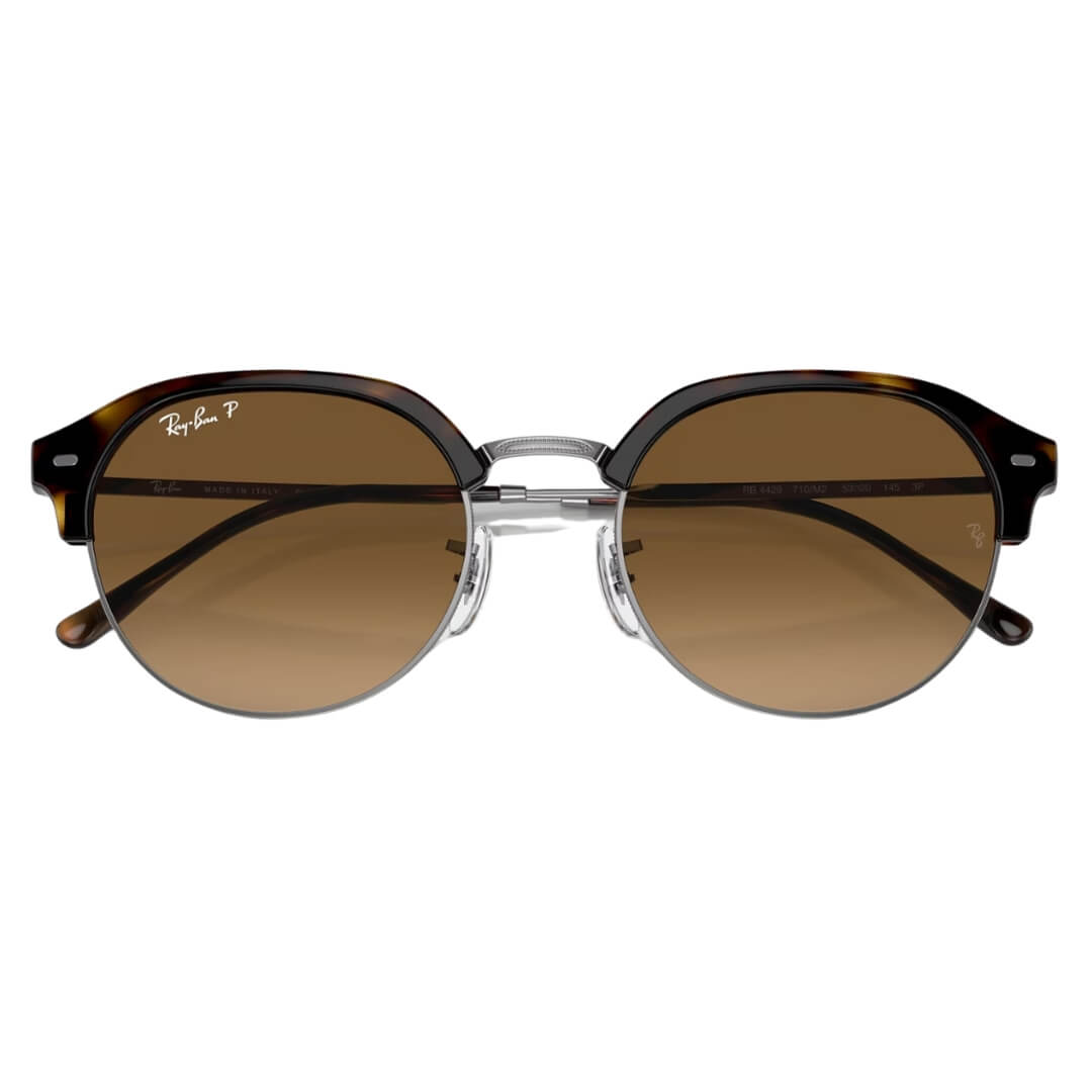 Ray-Ban RB4429 710/M2 - Havana on Gunmetal Frame with Polarized Brown Lens Folded View