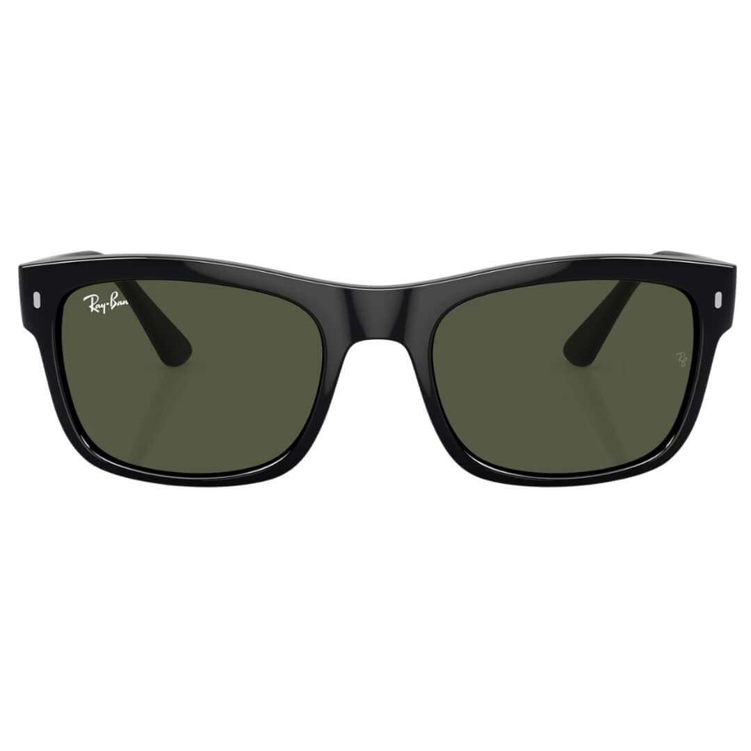 Ray-Ban RB4428 601/31 - Black Frame with Green Lens Front View