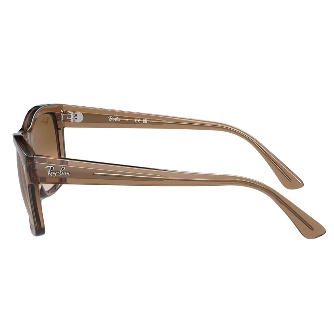 Ray-Ban RB4428 664051 - Transparent Light Brown Frame and Light Brown Lens Side view