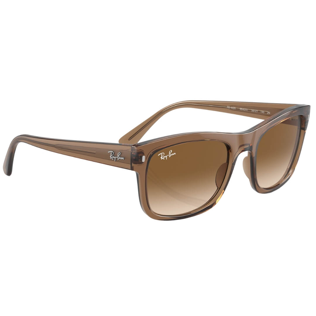 Ray-Ban RB4428 664051 - Transparent Light Brown Frame and Light Brown Lens FRont Side left View