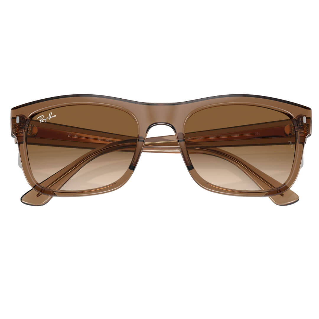 Ray-Ban RB4428 664051 - Transparent Light Brown Frame and Light Brown Lens Folded view