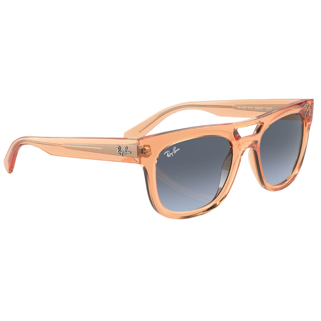 Ray-Ban Phil RB4426 66868F - Transparent Orange Frame, Blue/Grey Lens Front Side View Left