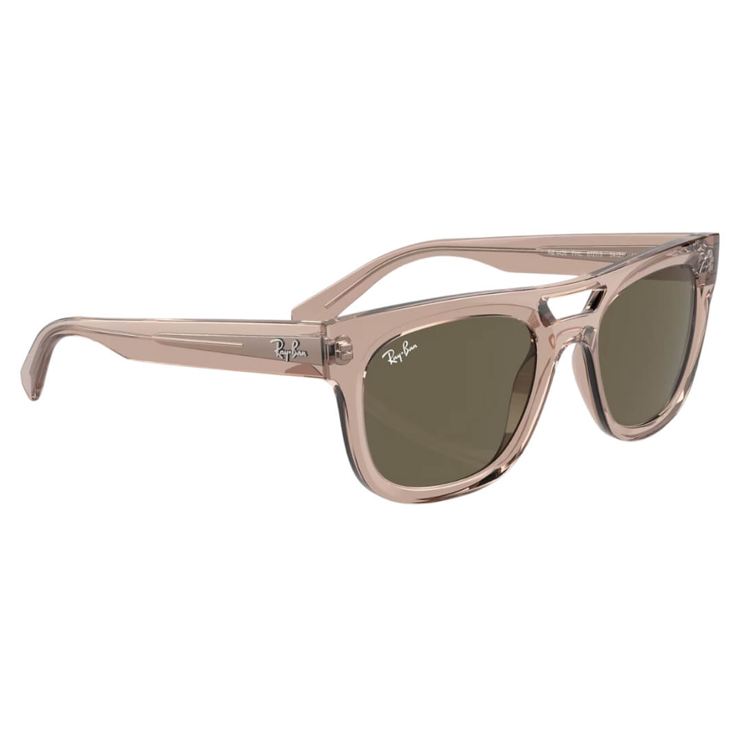 Ray-Ban Phil RB4426 6727/3 - Transparent Light Brown Frame, Brown Lens Front Left View