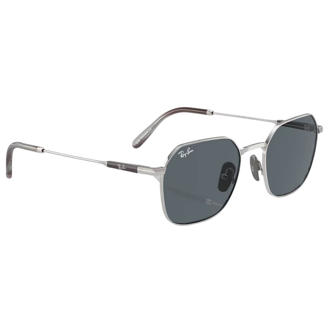 Ray-Ban Jim Titanium RB8094 9209R5 - Silver Frame with Blue Lens