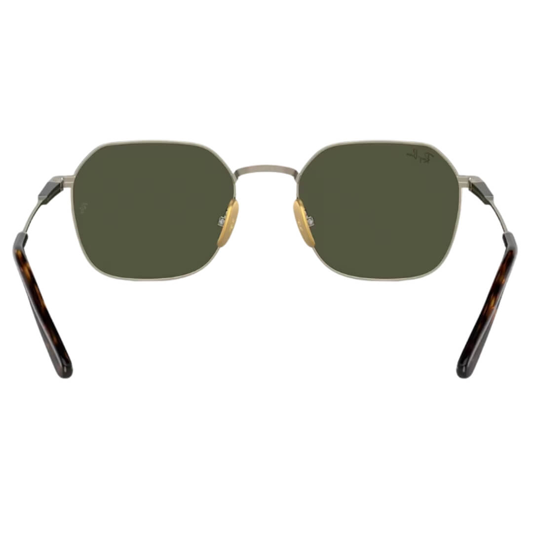 Ray-Ban Jim Titanium RB8094 926531 - Gold Frame with Green Lens Back view