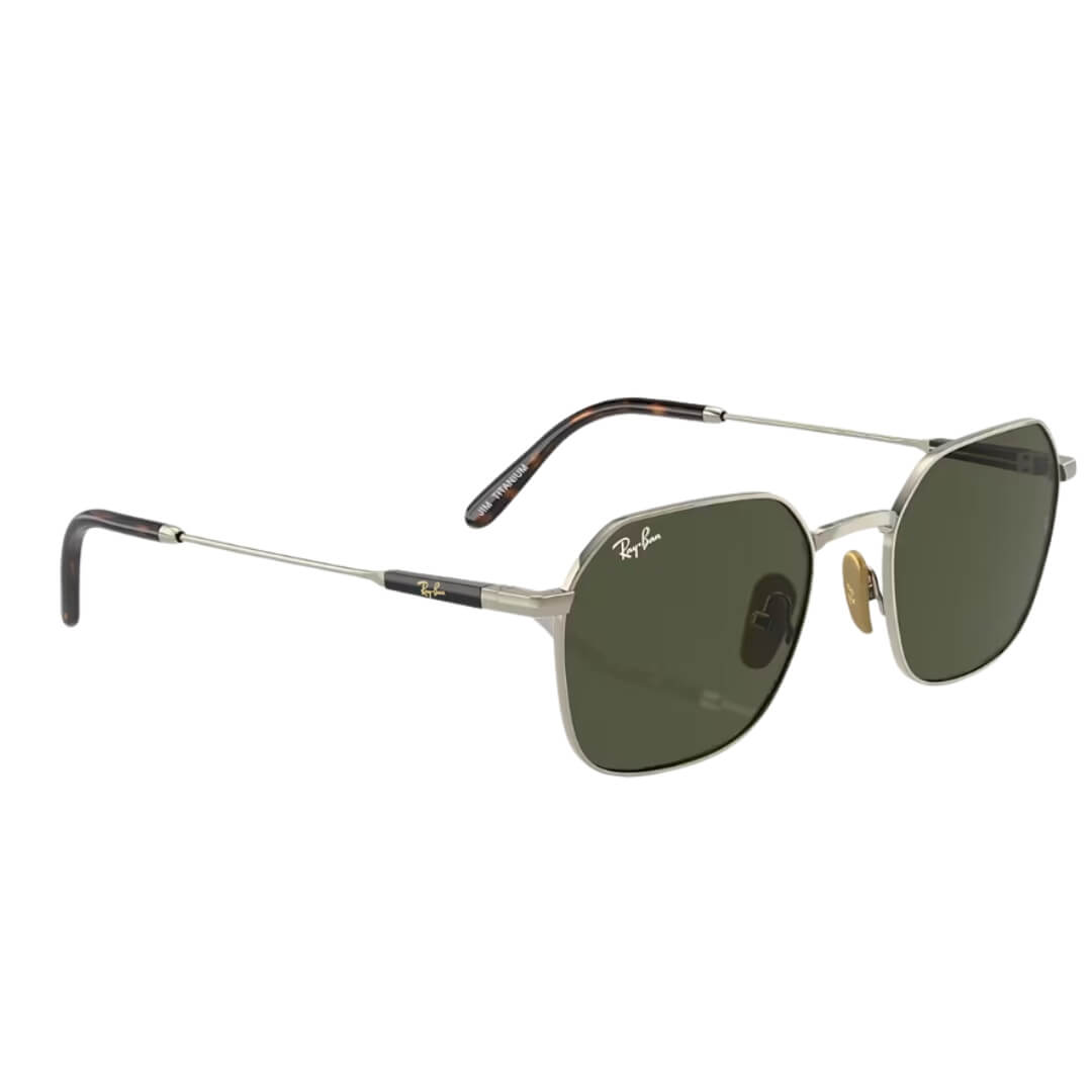 Ray-Ban Jim Titanium RB8094 926531 - Gold Frame with Green Lens Front Left View