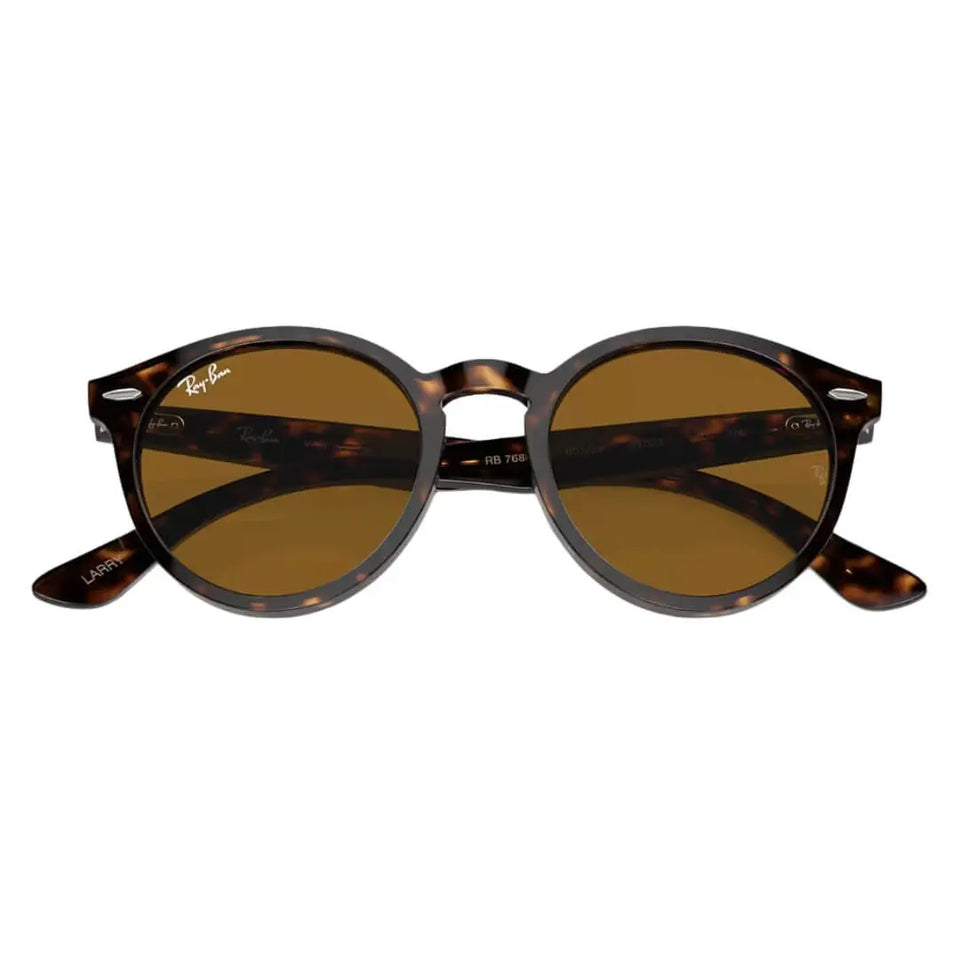 Ray-Ban Larry RB7680S 902/33 - Havana Frame with Brown Lens Folded View