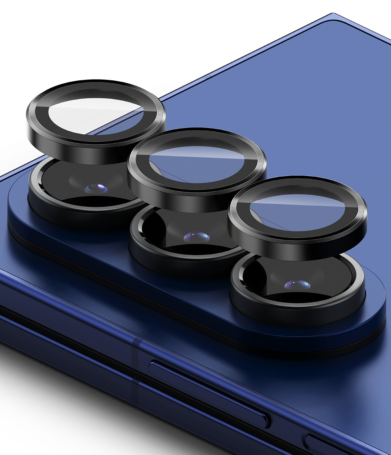 Ringke Camera Lens Frame Glass 2-pack for Samsung Galaxy Z Fold 7 with aluminum frames.
