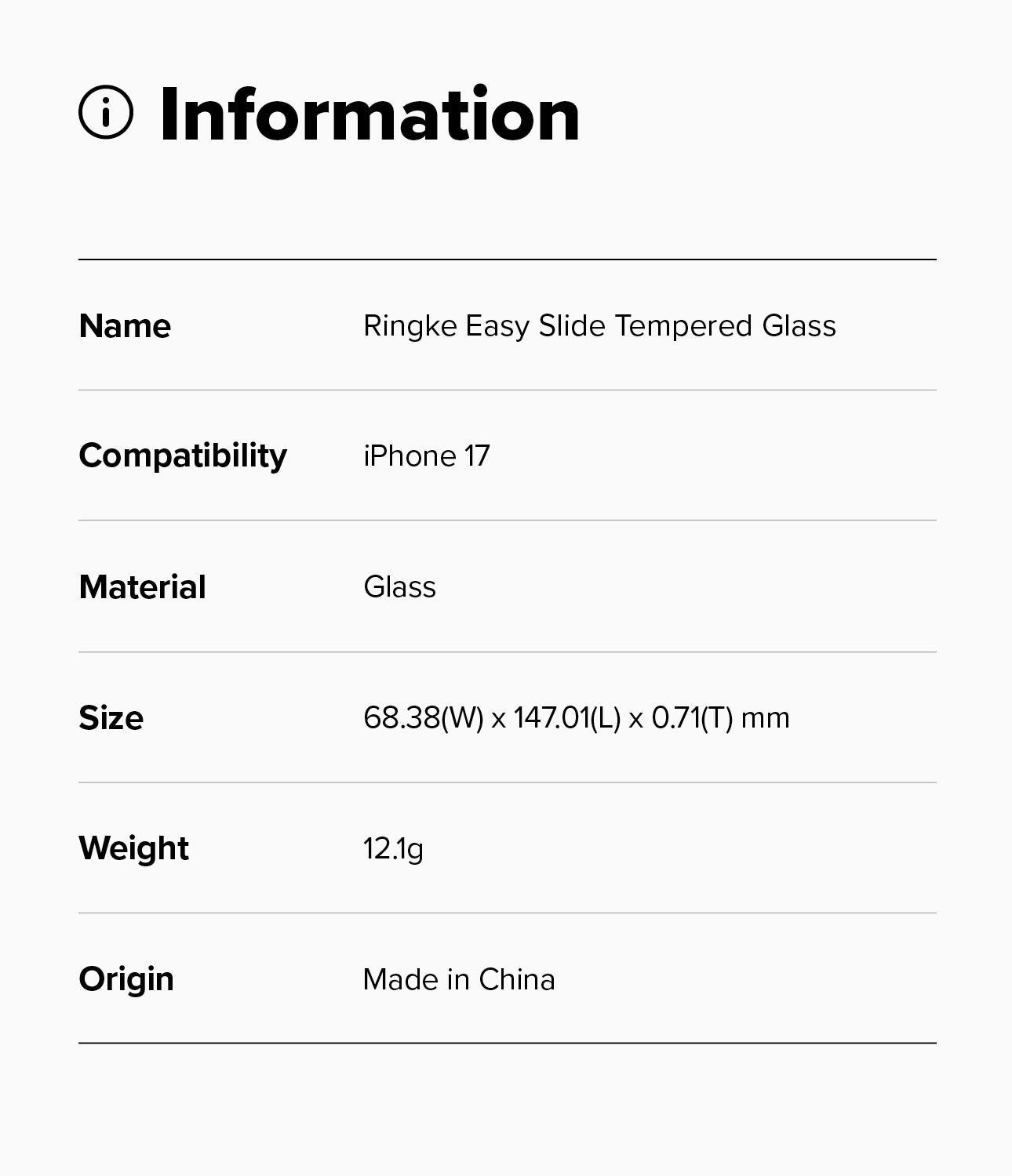 iPhone 17 Easy Slide Tempered Glass 2 Pack by Ringke
