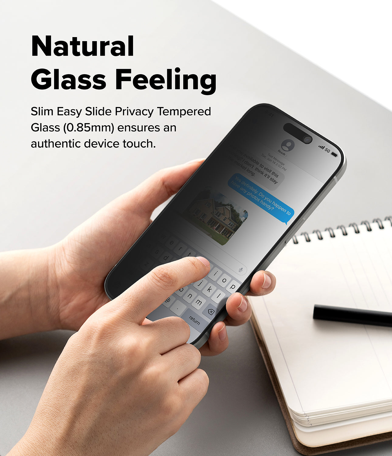 iPhone 17 Easy Slide Privacy Glass 2 Pack by Ringke