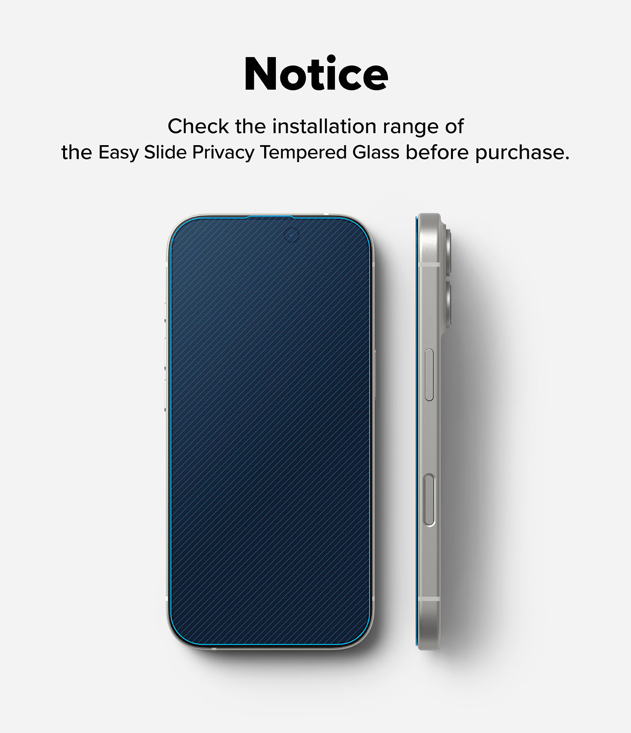 iPhone 17 Easy Slide Privacy Glass 2 Pack by Ringke
