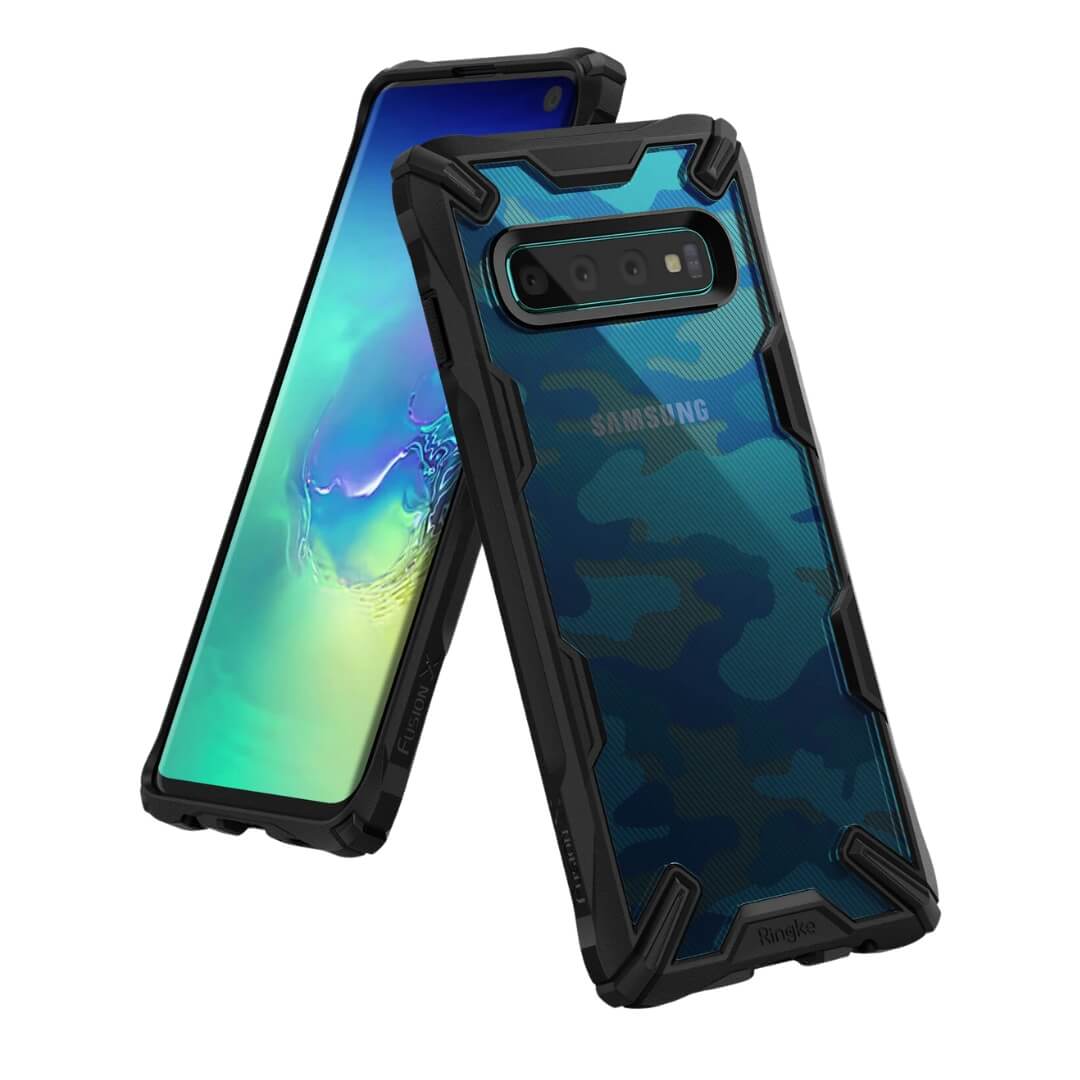 Samsung Galaxy S10 Plus Fusion-X Design Camo Blue Case By Ringke