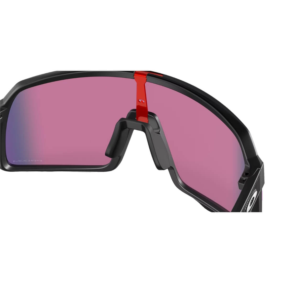 Oakley Sutro OO9406 940608 Sunglasses - Matte Black Frame, Prizm Road Lens Back Closeup View