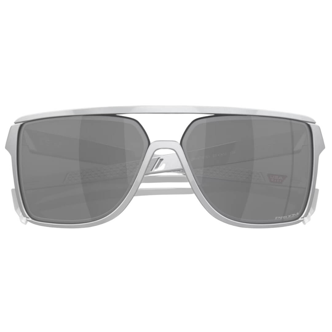 Oakley Castel OO9147 914707 Sunglasses - X-Silver Frame, Prizm Black Lens Front Folded View
