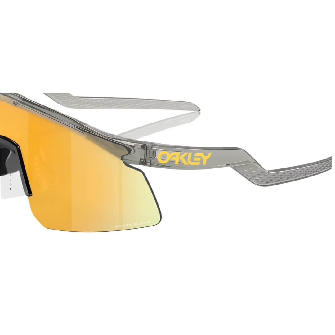 Oakley Hydra OO9229 922910 Sunglasses - Grey Ink Frame, Prizm 24K Lens Closeup View