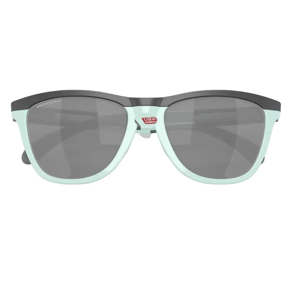 Oakley Frogskins Range OO9284 928403 Sunglasses - Matte Carbon/Blue Milkshake, Prizm Black Lens Folded View