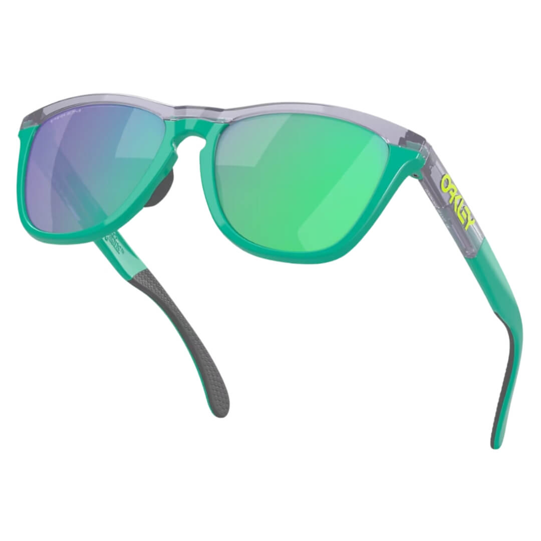 Oakley Frogskins Range OO9284 928406 Sunglasses - Lilac/Celeste Frame, Prizm Jade Lens Standing View