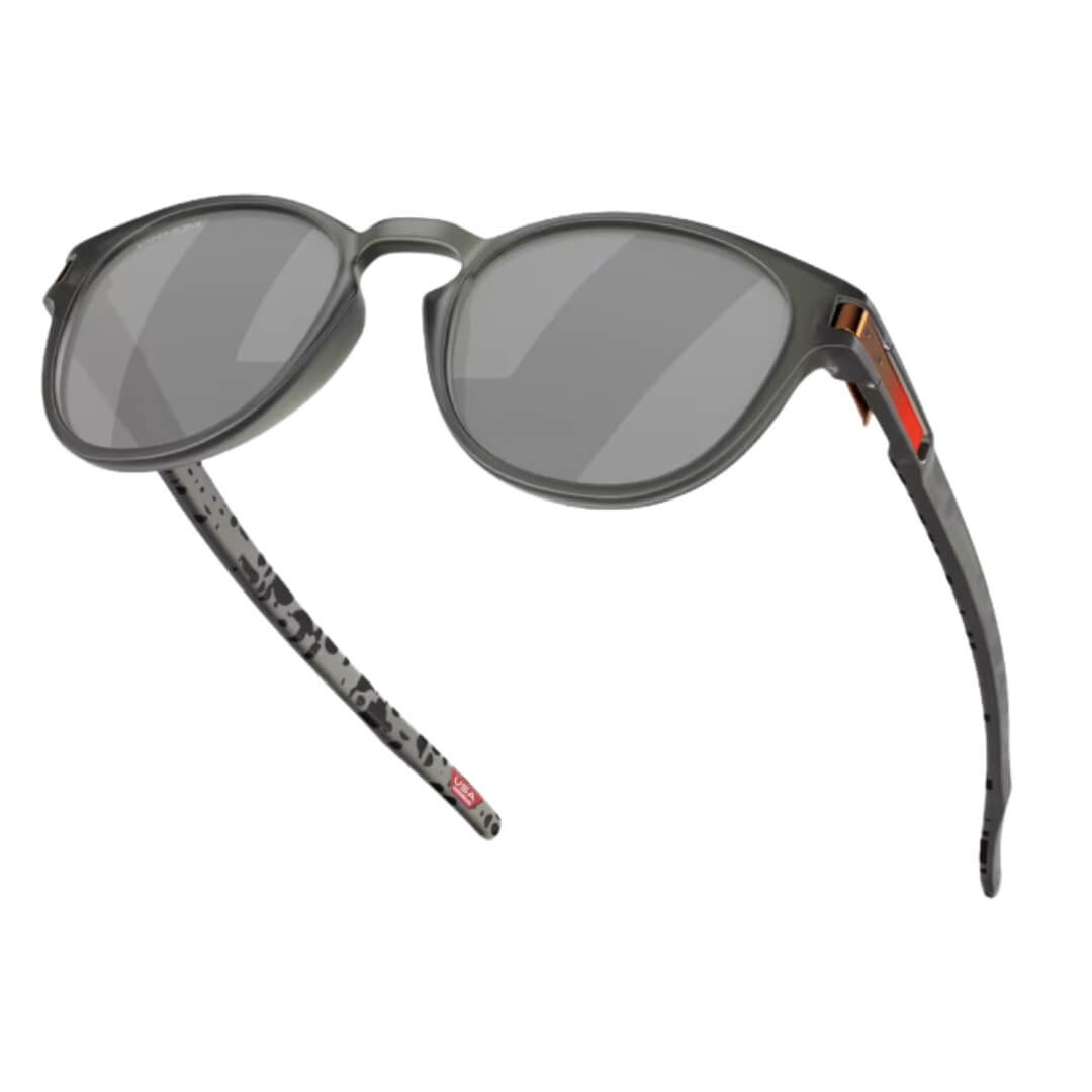 "Oakley Latch OO9265 926566 Sunglasses - Matte Grey Smoke, Prizm Black Lens Standing View