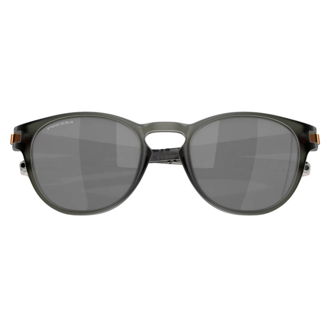 "Oakley Latch OO9265 926566 Sunglasses - Matte Grey Smoke, Prizm Black Lens Folded View