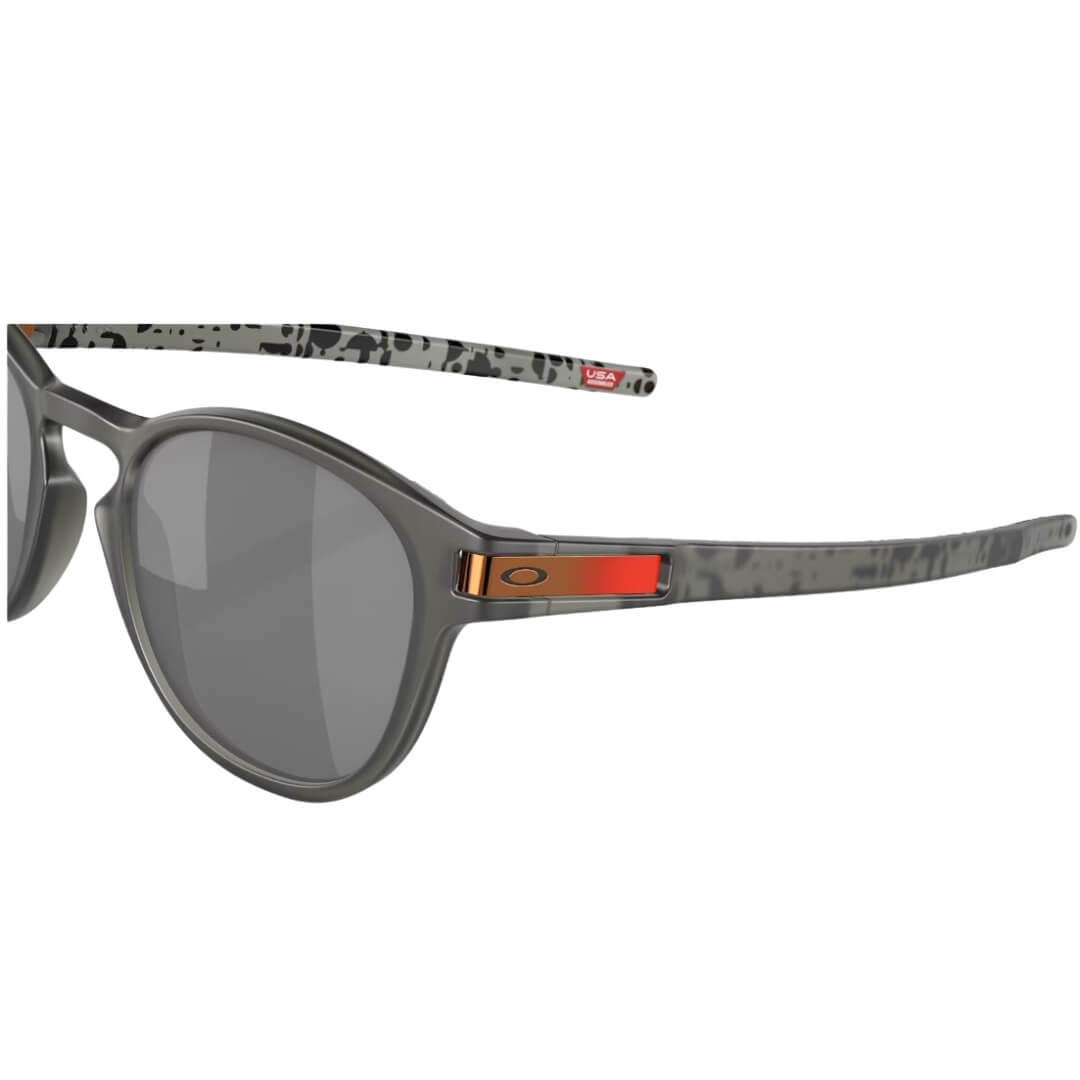 "Oakley Latch OO9265 926566 Sunglasses - Matte Grey Smoke, Prizm Black Lens Frame View