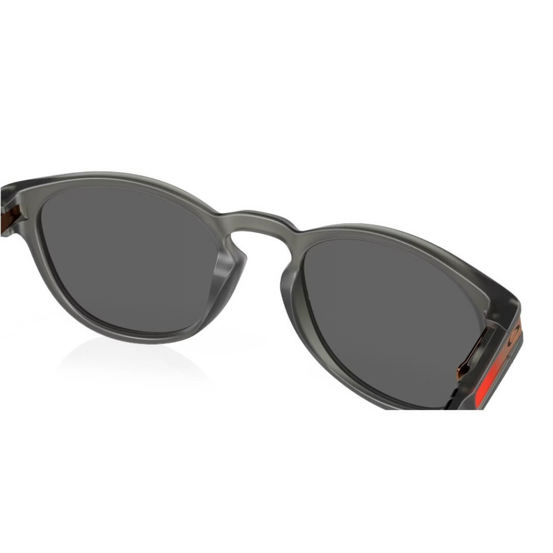 "Oakley Latch OO9265 926566 Sunglasses - Matte Grey Smoke, Prizm Black Lens Back View