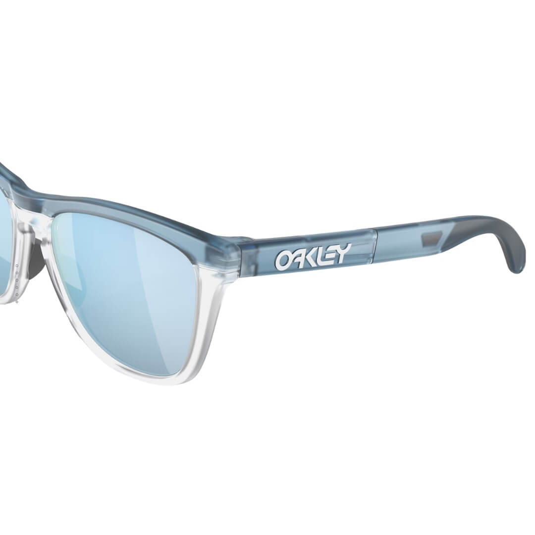 Oakley Frogskins Range OO9284 928409 Sunglasses - Transparent Stonewash, Prizm Deep Water Polarized Lens Left Frame