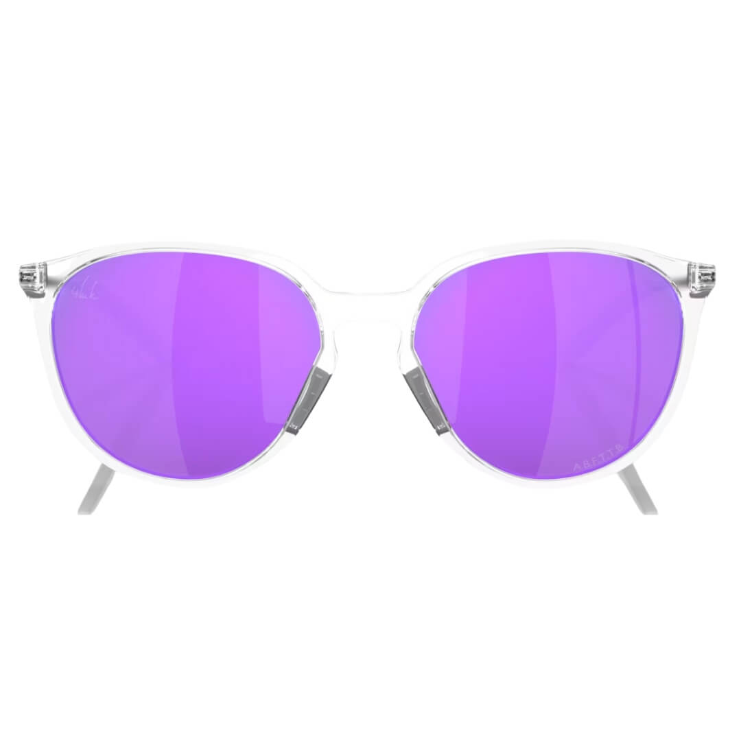Oakley Sielo OO9288 928807 Sunglasses - Polished Chrome Frame, Prizm Violet Lens Front Folded View