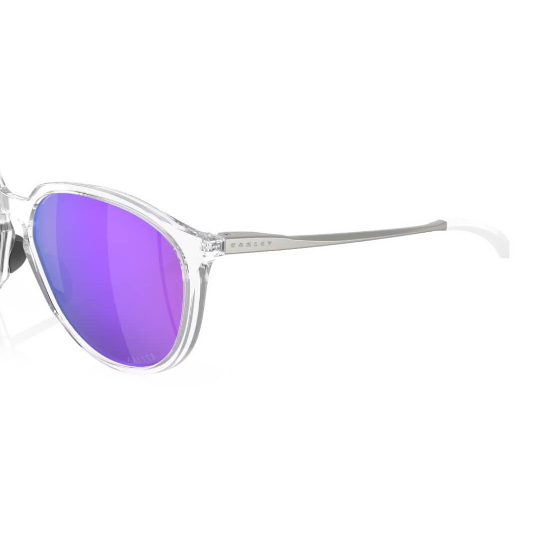 Oakley Sielo OO9288 928807 Sunglasses - Polished Chrome Frame, Prizm Violet Lens Left CLose up View