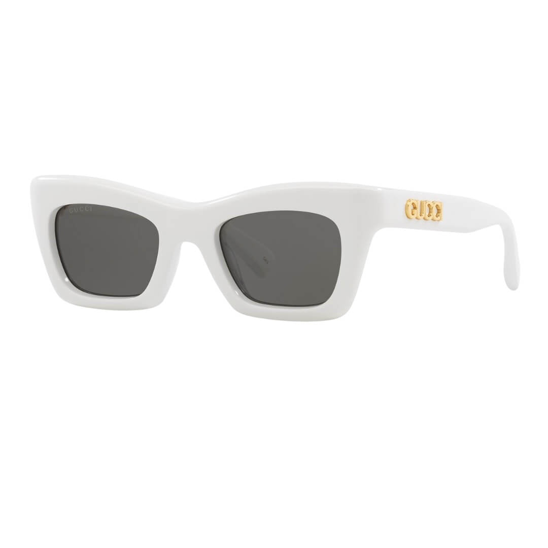 Gucci GG1773S 002 Women's Sunglasses - White & Grey Lenses