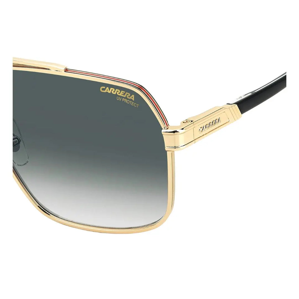 Carrera 1055/S men's square aviator  Gold-framed sunglasses with gradient lenses on a white background
