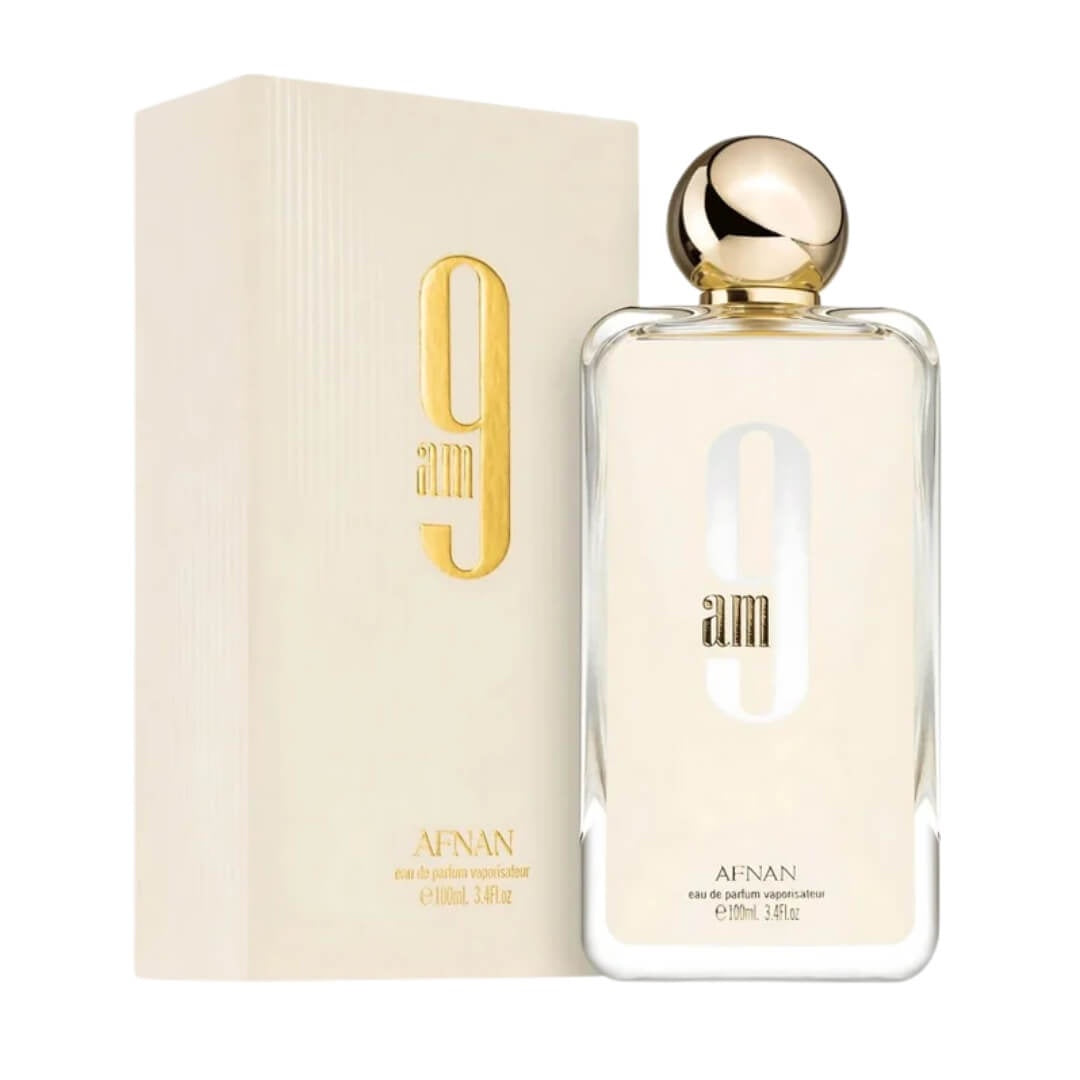 Afnan 9 AM EDP 100ml – fresh and vibrant fragrance for women featuring citrus, florals, and musk in New Zealand at Gadgets Online 