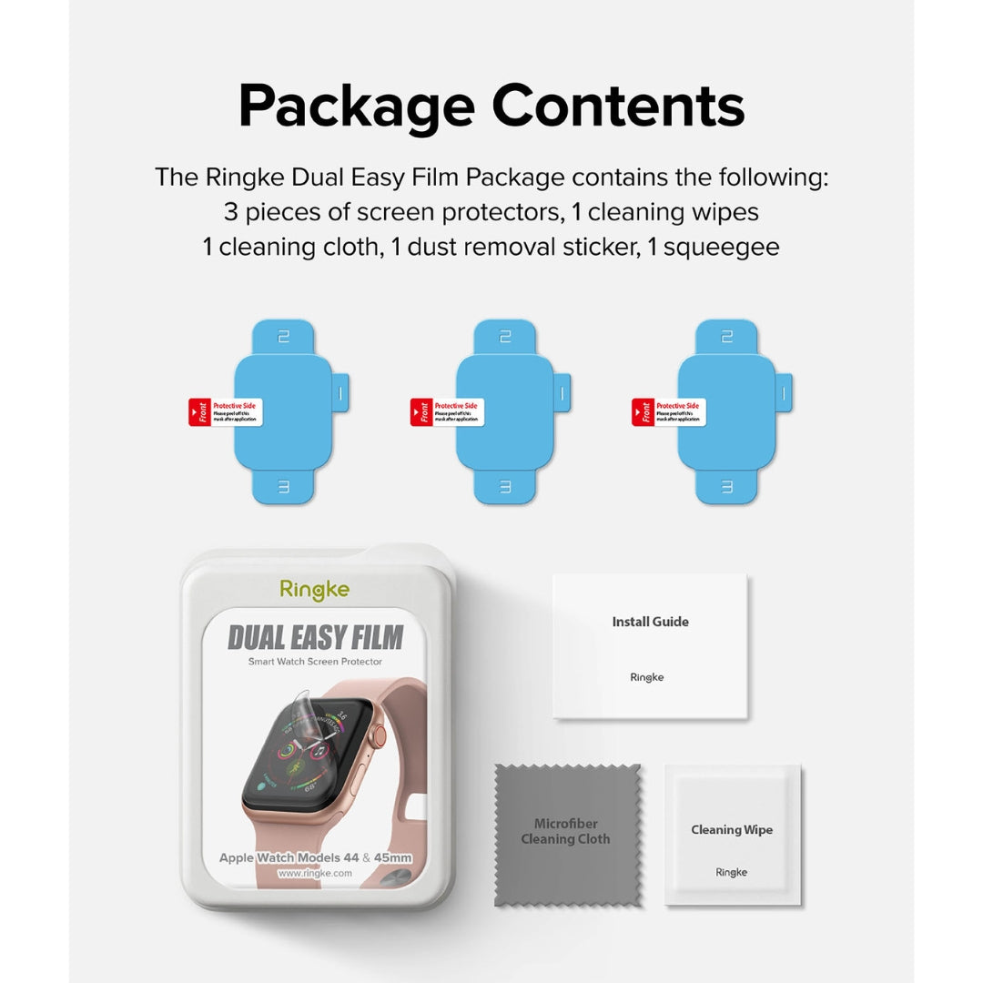 Each pack includes three screen protectors along with an installation guide for added convenience.