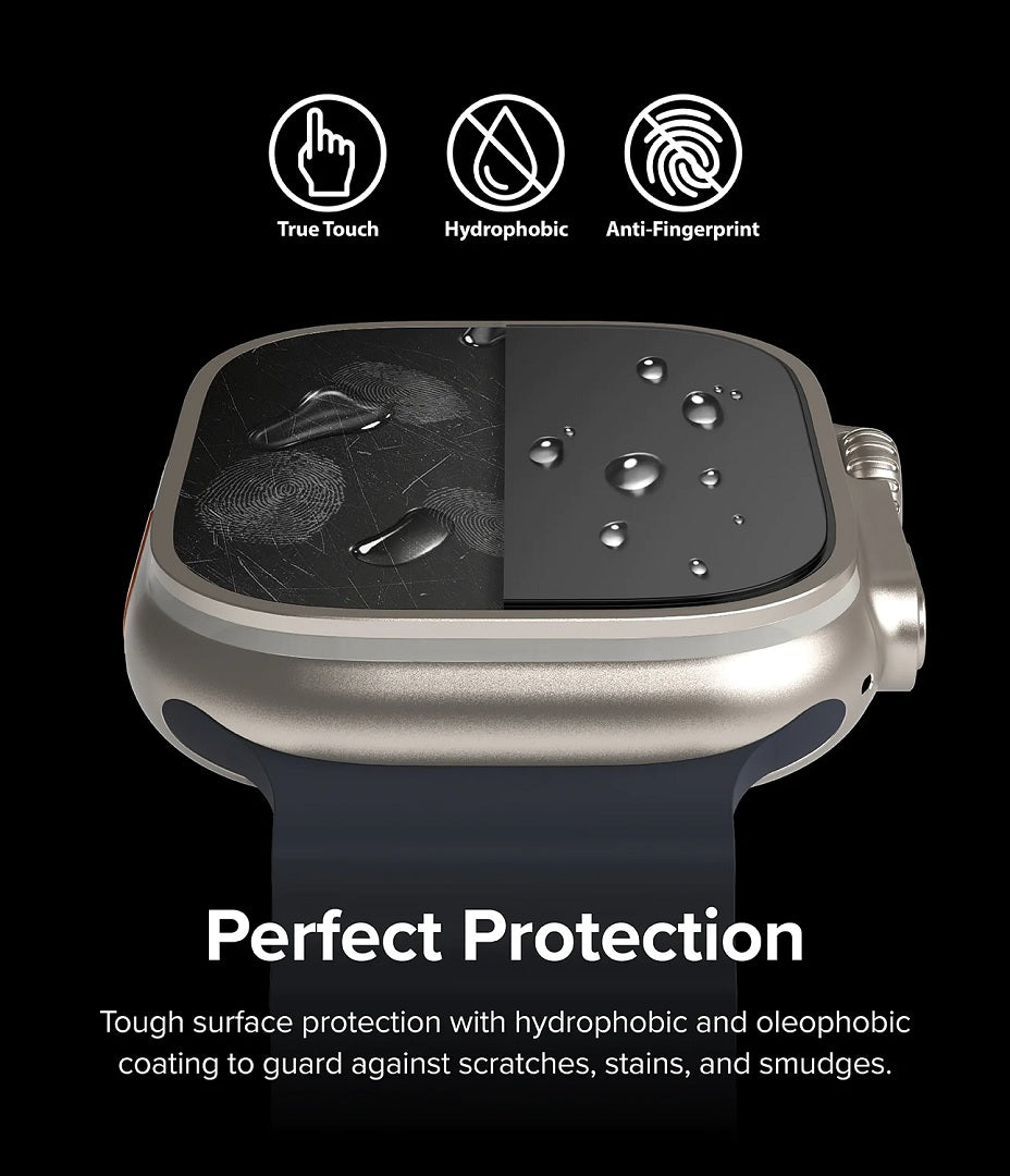 Experience perfect protection with Ringke's tough surface featuring hydrophobic and oleophobic coating, repelling water and oil for a clean and clear screen.