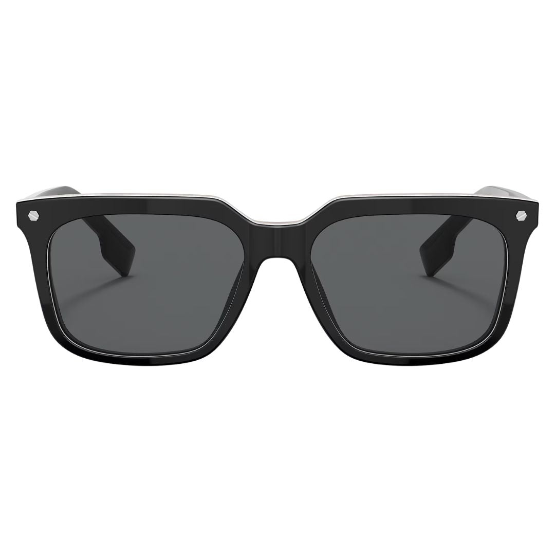 Front view of Burberry BE4337 379887 Carnaby featuring a bold oversized square black acetate frame - Gadgets Online NZ