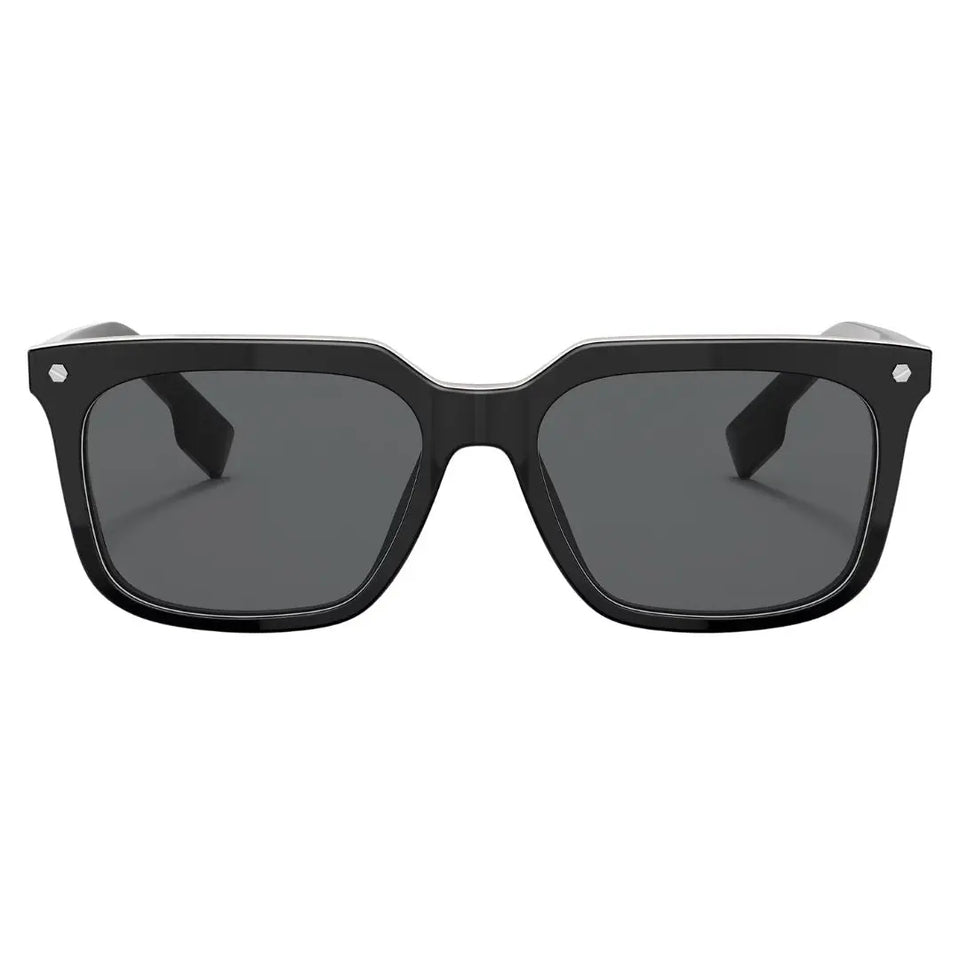 Front view of Burberry BE4337 379887 Carnaby featuring a bold oversized square black acetate frame - Gadgets Online NZ