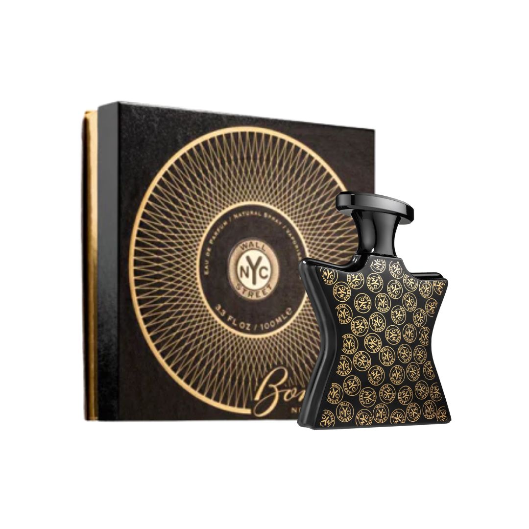 Bond No. 9 Wall Street 50ml EDP, an elegant glass bottle with a clear, aquatic design, suggesting a crisp, marine, and fresh unisex fragrance.