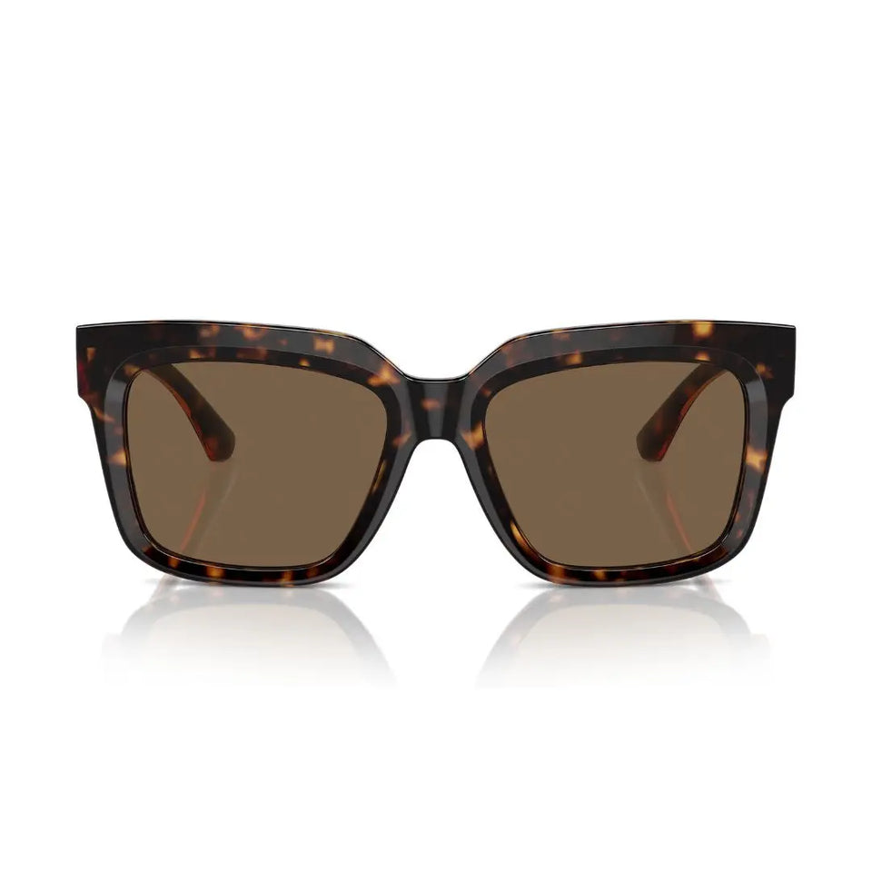Burberry BE4419 300273 Women’s Sunglasses - Elegant dark havana acetate frame with brown polyamide bio lenses.