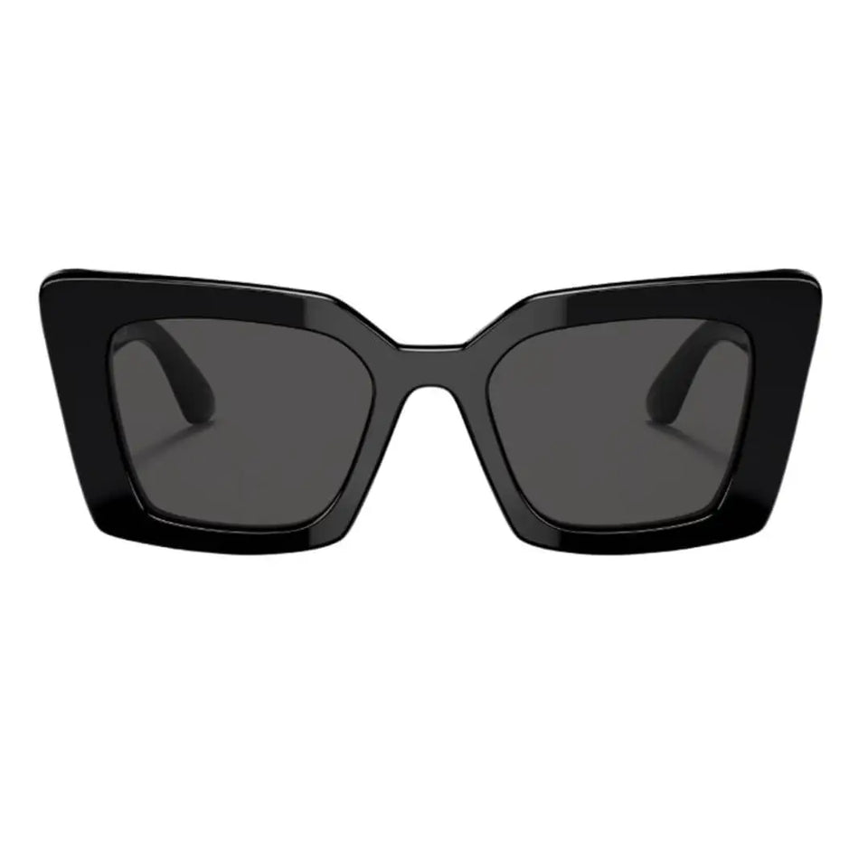 Burberry Daisy BE4344 300187 Women’s Sunglasses - Black Square Frame, Dark Grey Lenses Burberry