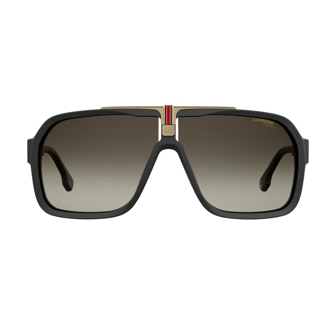 Carrera 1014/S 807 HA Men's Navigator Sunglasses - Black Frame, Brown Shaded Lens FRONT VIEW