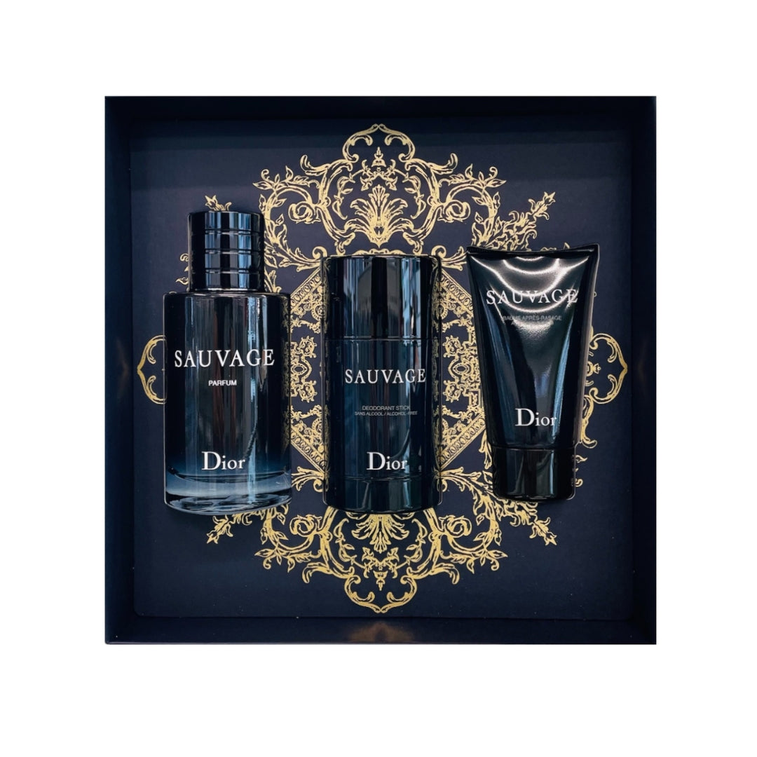 Christian Dior Sauvage Parfum 100ml 3Pc Gift Set Men