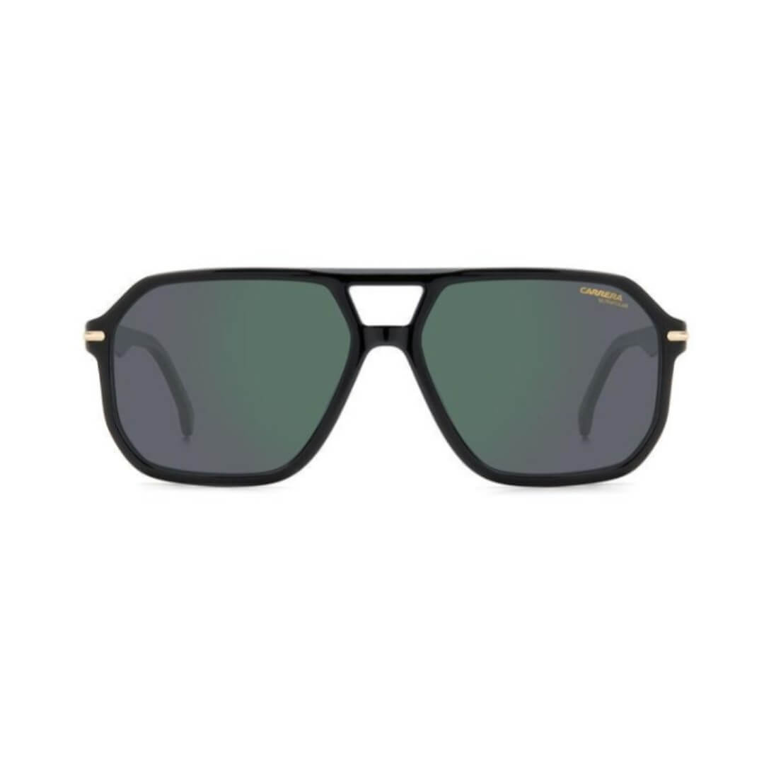 Carrera 302/S 2M2 59Q3 Men's Navigator Sunglasses - Black Gold Frame Front View