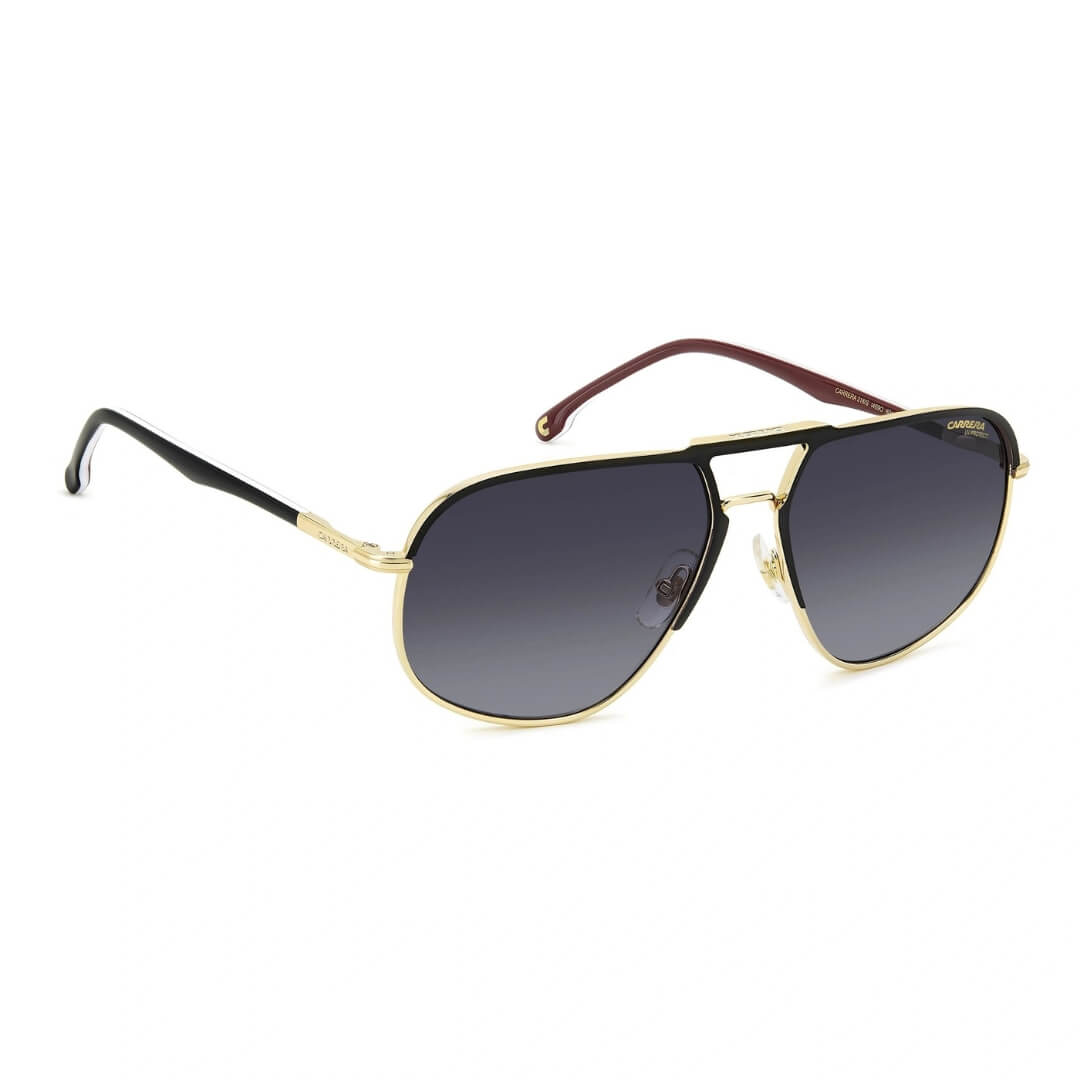 Carrera 318/S I46 609O Men's Pilot Sunglasses - Matt Black and Gold Frame Front View Right