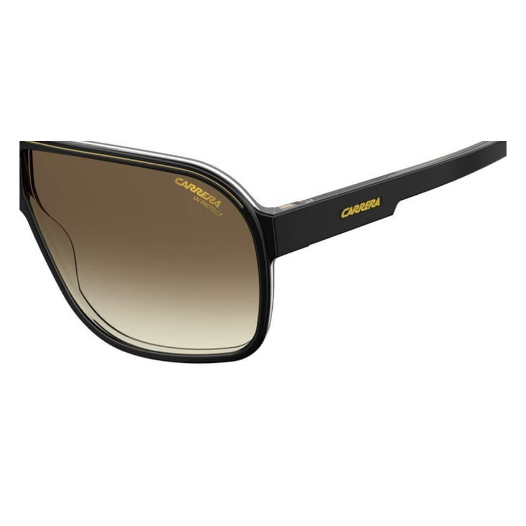 Carrera Grand Prix 2 807/HA Men's Navigator Sunglasses - Black Frame Front Closeup View