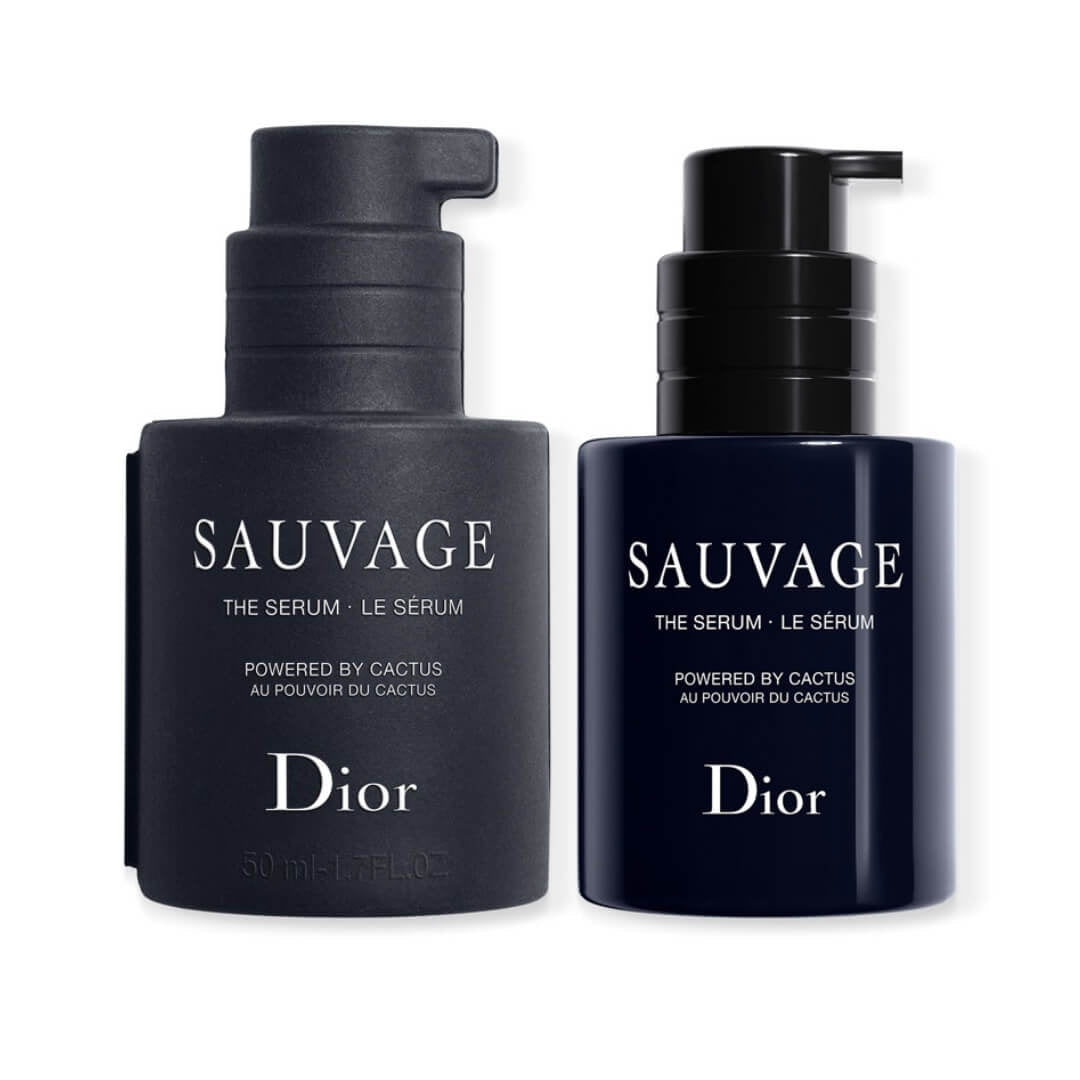 Christian Dior Sauvage The Serum 50ml for Men available at Gadgets Online NZ LTD - A luxurious serum with cactus extracts for deep hydration and anti-aging benefits tailored for men's skin.