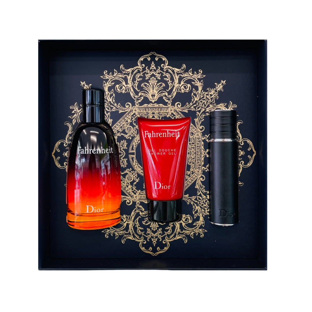 Christian Dior Fahrenheit EDT 100ml 3Pc Gift Set for Men