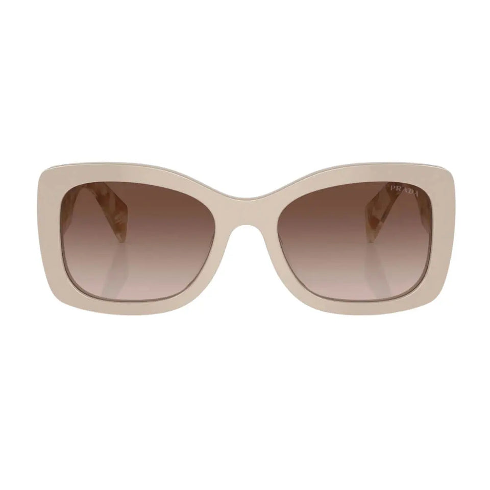 Prada PR A08S 11O6S1 - Desert Frame and Brown Gradient Lenses Front View
